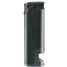 Electronic Refillable Bottle Opener Lighter Black